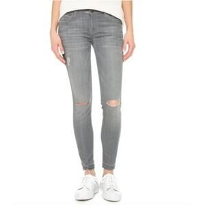Current Elliott Stiletto Jeans Rig Destroy Release Hem Denim Gray Women's 26
